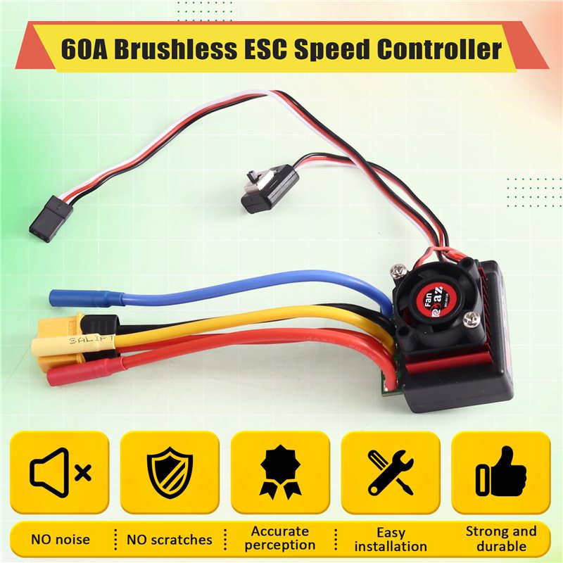 AINY-60A Brushless ESC Speed C - Brushless Motor 3650 ulasan dan harga